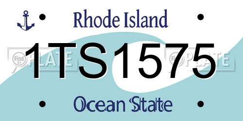 1TS1575 Rhode Island License Plate