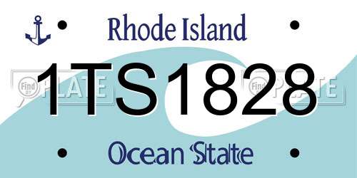 1TS1828 Rhode Island License Plate