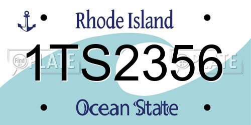 1TS2356 Rhode Island License Plate