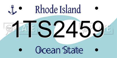 1TS2459 Rhode Island License Plate