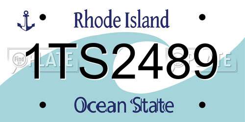 1TS2489 Rhode Island License Plate