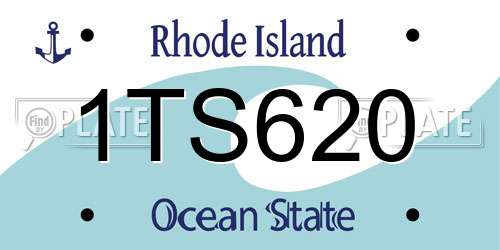 1TS620 Rhode Island License Plate