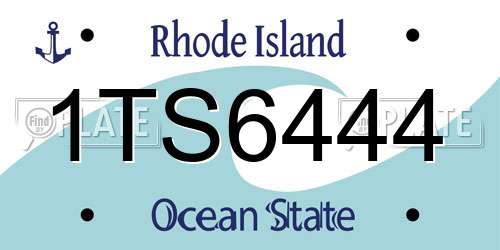 1TS6444 Rhode Island License Plate