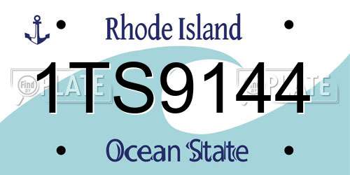 1TS9144 Rhode Island License Plate