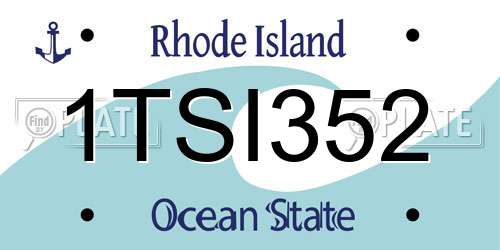 1TSI352 Rhode Island License Plate