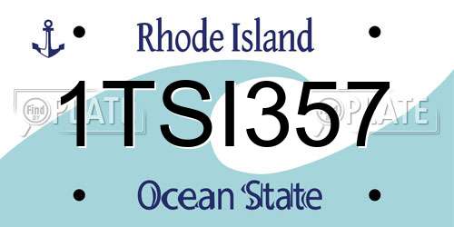 1TSI357 Rhode Island License Plate