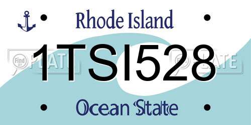 1TSI528 Rhode Island License Plate