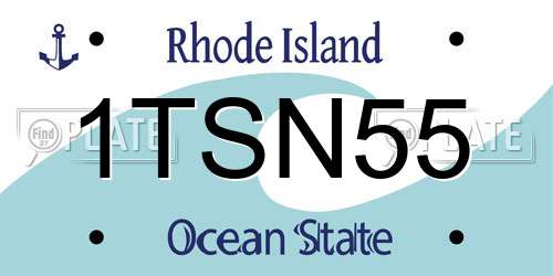 1TSN55 Rhode Island License Plate