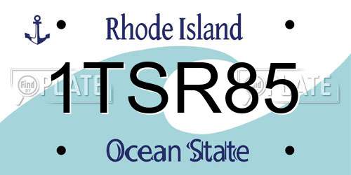 1TSR85 Rhode Island License Plate