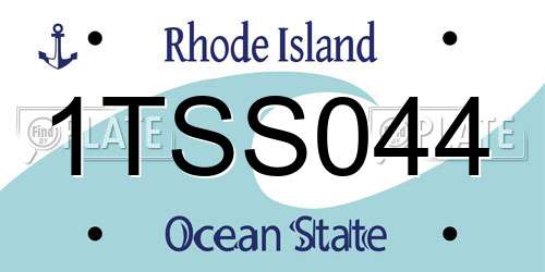 1TSS044 Rhode Island License Plate