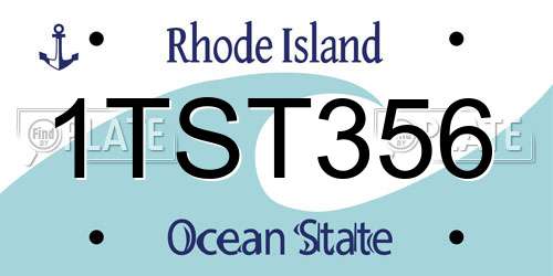 1TST356 Rhode Island License Plate