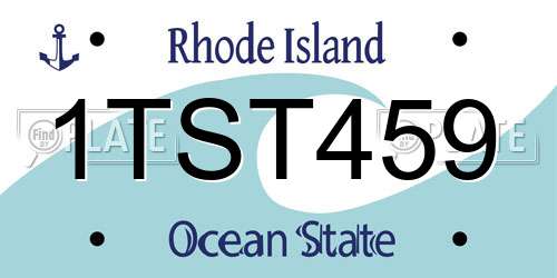 1TST459 Rhode Island License Plate