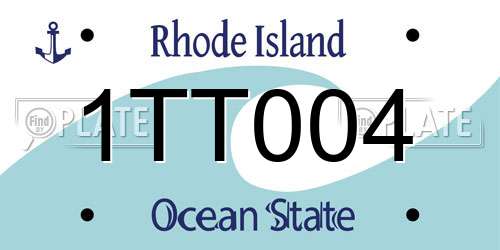 1TT004 Rhode Island License Plate