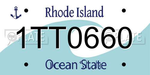 1TT0660 Rhode Island License Plate