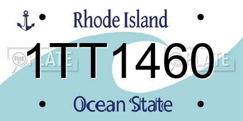 1TT1460 Rhode Island License Plate