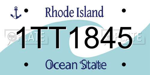 1TT1845 Rhode Island License Plate