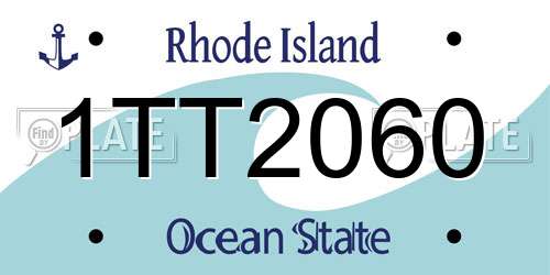 1TT2060 Rhode Island License Plate