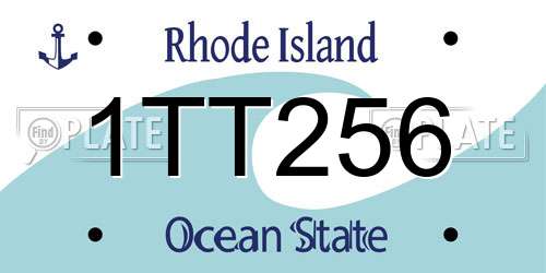 1TT256 Rhode Island License Plate