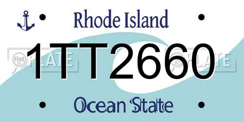 1TT2660 Rhode Island License Plate