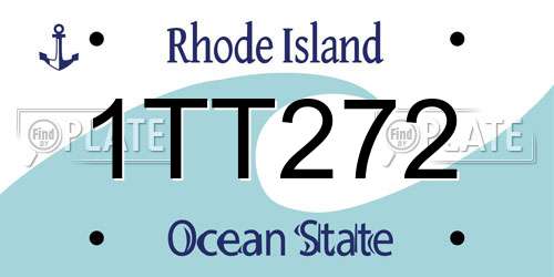 1TT272 Rhode Island License Plate