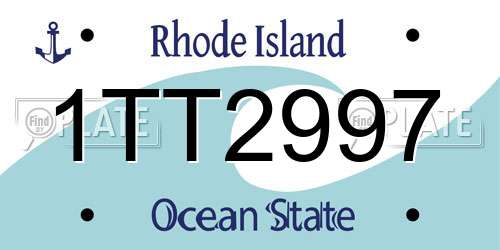 1TT2997 Rhode Island License Plate