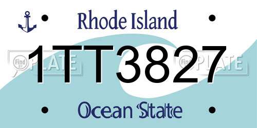 1TT3827 Rhode Island License Plate