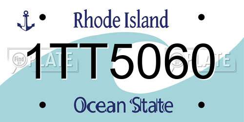 1TT5060 Rhode Island License Plate