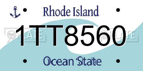 1TT8560 Rhode Island License Plate