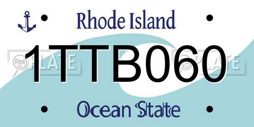 1TTB060 Rhode Island License Plate