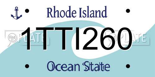 1TTI260 Rhode Island License Plate