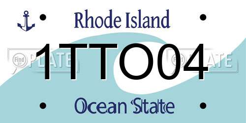 1TTO04 Rhode Island License Plate