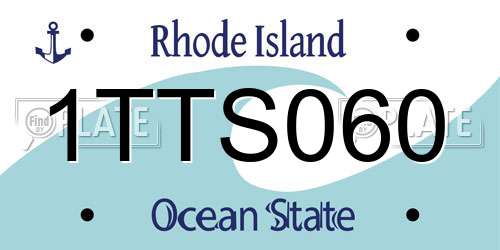 1TTS060 Rhode Island License Plate
