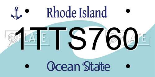 1TTS760 Rhode Island License Plate