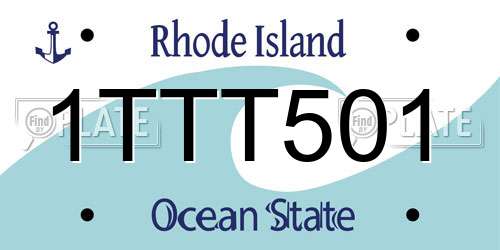 1TTT501 Rhode Island License Plate