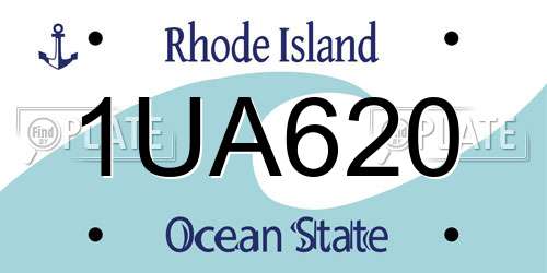 1UA620 Rhode Island License Plate