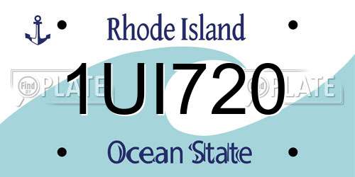 1UI720 Rhode Island License Plate