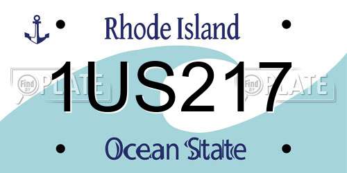 1US217 Rhode Island License Plate