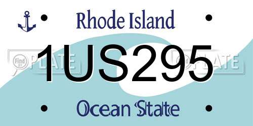 1US295 Rhode Island License Plate