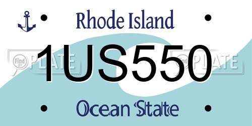 1US550 Rhode Island License Plate