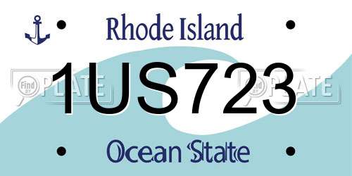 1US723 Rhode Island License Plate