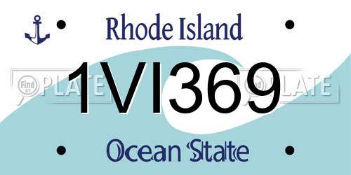 1VI369 Rhode Island License Plate