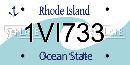 1VI733 Rhode Island License Plate