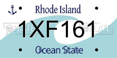 1XF161 Rhode Island License Plate