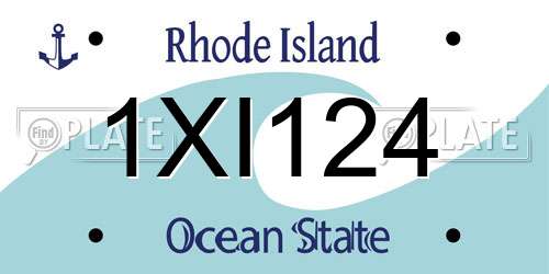 1XI124 Rhode Island License Plate