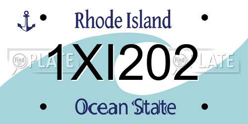 1XI202 Rhode Island License Plate