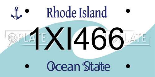 1XI466 Rhode Island License Plate