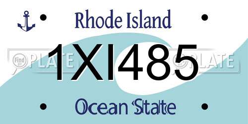 1XI485 Rhode Island License Plate