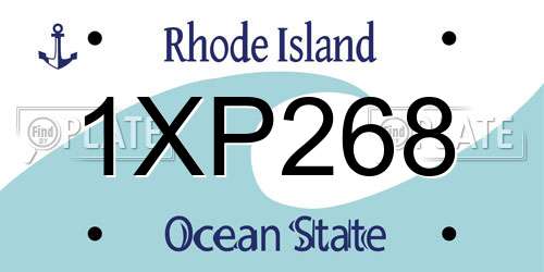 1XP268 Rhode Island License Plate