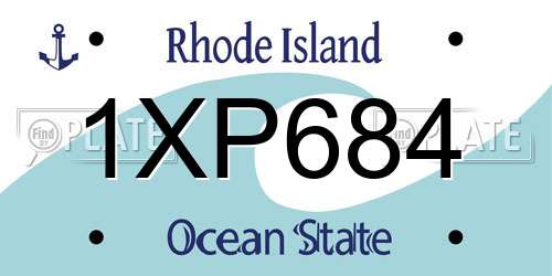 1XP684 Rhode Island License Plate