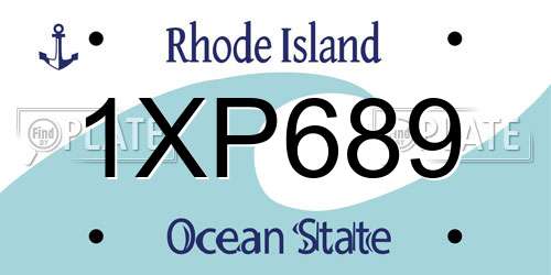 1XP689 Rhode Island License Plate